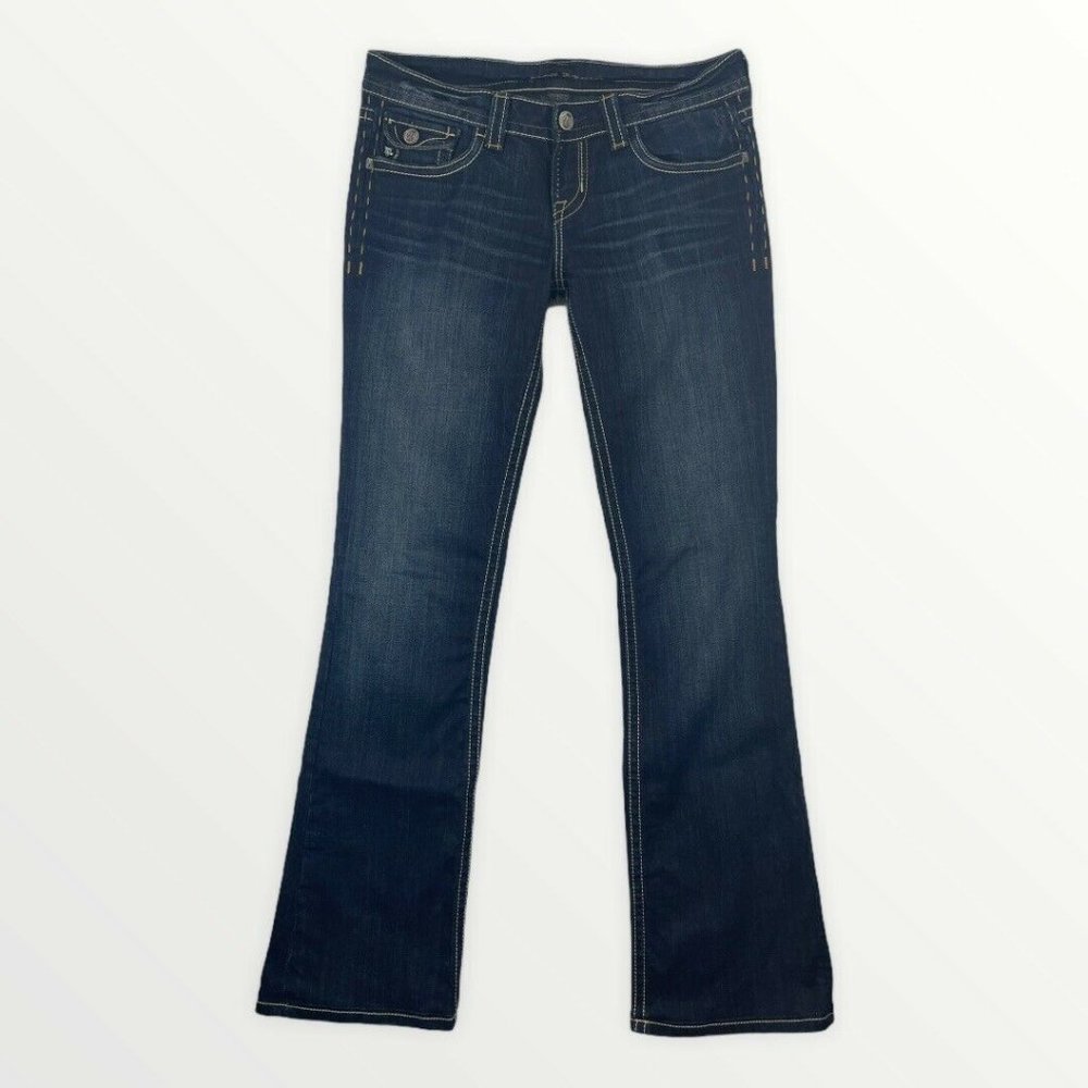 MEK Avondale Mens Jeans‎ 30x34 Bootcut Big Stitching Dark Wash Denim